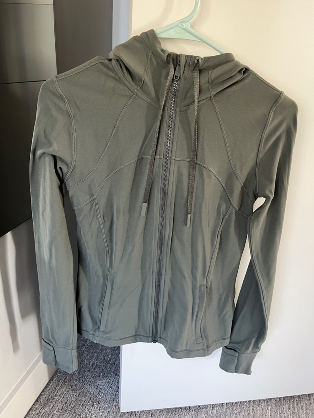 Lululemon Define Hooded Jacket-  Olive Green Size 8